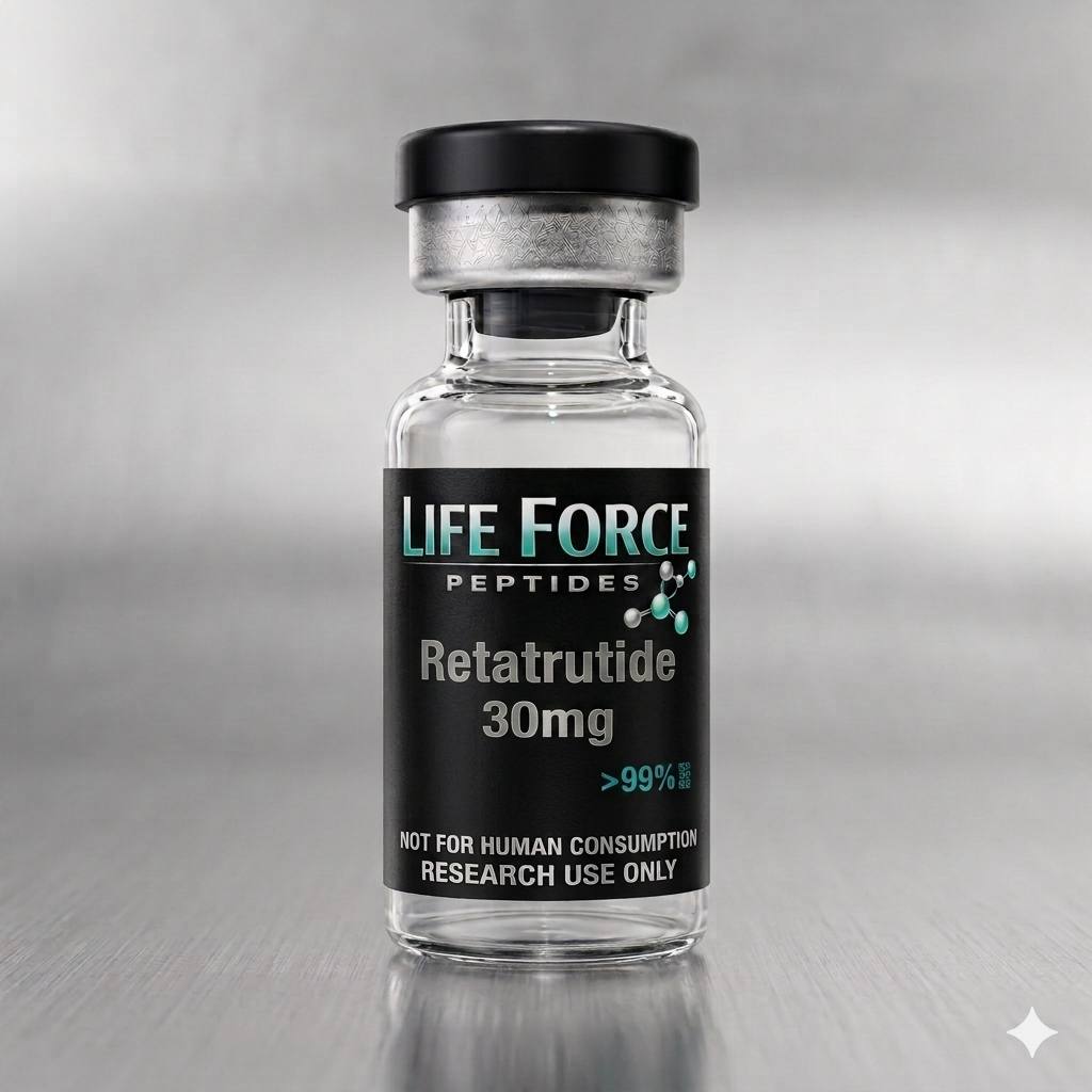 Life Force Peptides Retatrutide 30 mg research vial